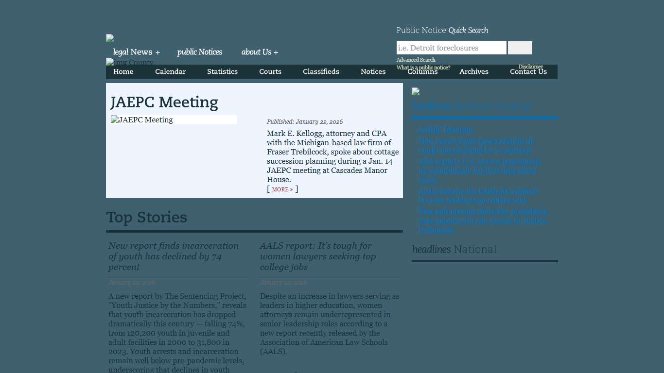 Legal News > Your source for information behind the law